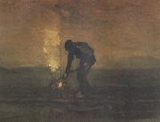 Vincent Van Gogh Peasant Burning Weeds (nn04) oil painting on canvas